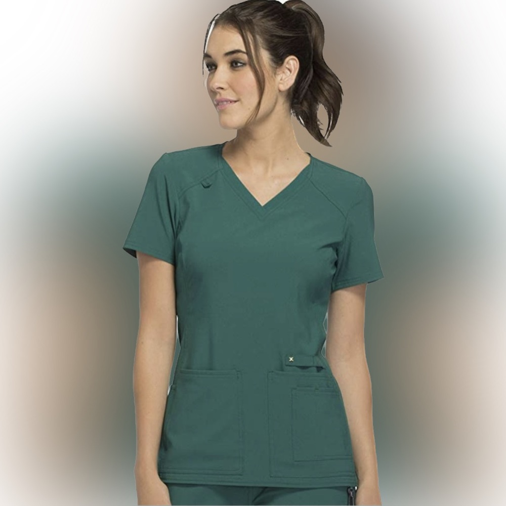Cherokee iFlex Green V-neck Women’s XS Scrub Top
